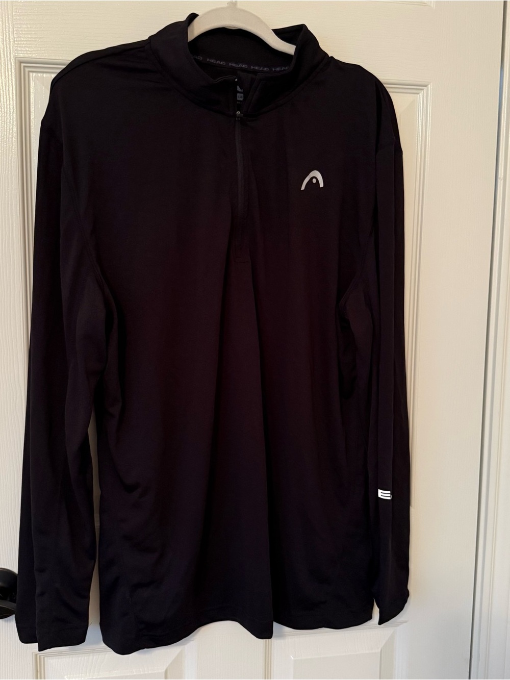Head Black Long-Sleeve Performance Half-Zip Jacket work out hike camp gym